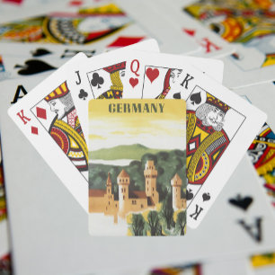 Jeu De Cartes Vintage voyage, Château allemand, Bavière Allemagn