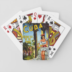 Jeu De Cartes Vintage voyage de danseuse cubaine