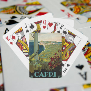Jeu De Cartes Vintage voyage, Île de Capri, Italie Côte d'Italie