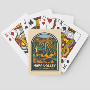 Jeu De Cartes Vintage voyage Napa Valley California Winery Retro
