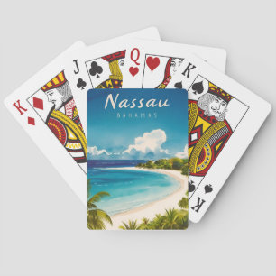 Jeu De Cartes Vintage voyage Nassau Bahamas Beach Rétro Pittores