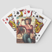 Jeu De Cartes Vintage Western Cowgirl (dos)