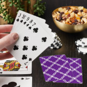 Jeu De Cartes Violet blanc Grand Motif Quatrefoil fantaisie (In Situ)