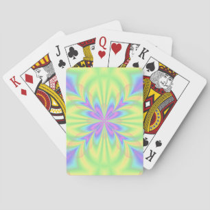 Jeu De Cartes Violet clair et Motif vert