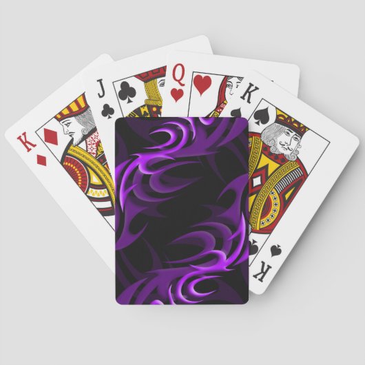 Jeu De Cartes Violet sur Black "Smoke" Jouer des cartes (dos)