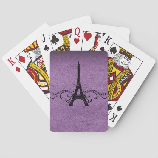 Jeu De Cartes Violet Vintage Français (dos)