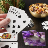 Jeu De Cartes Violet, violet et mauve iris Abstrait (In Situ)