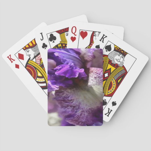 Jeu De Cartes Violet, violet et mauve iris Abstrait (dos)