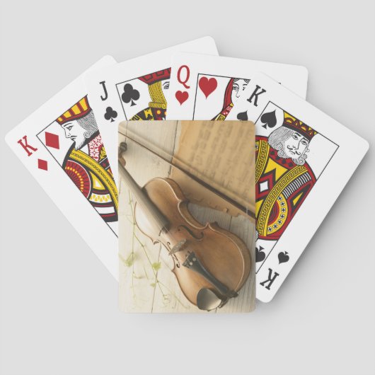Jeu De Cartes Violin and Sheet Music (dos)