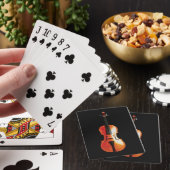 Jeu De Cartes Violon sur fond de charbon (In Situ)