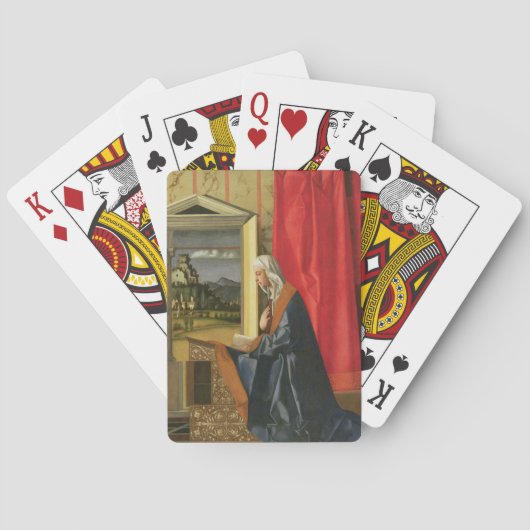 Jeu De Cartes Virgin Mary, from The Annunciation diptych (oil on (dos)