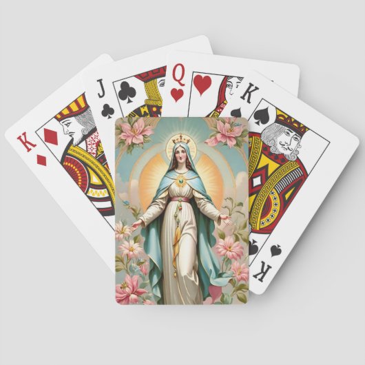 Jeu De Cartes Virgin Mary playing cards, poker cards (dos)