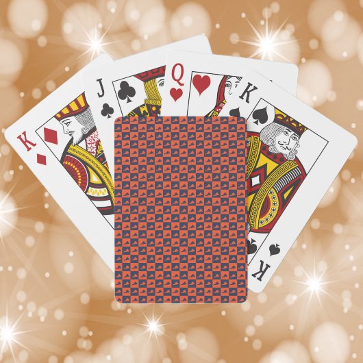 Jeu De Cartes Virginia US State Orange and Blue Pattern