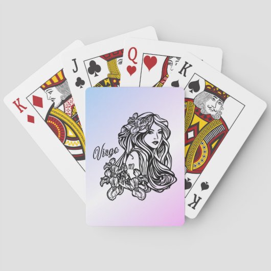 Jeu De Cartes Virgo La Vierge Zodiac Purple (dos)