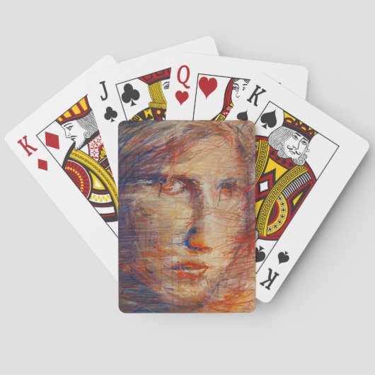 Jeu De Cartes Visage Abstrait (dos)