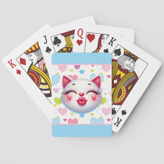 Jeu De Cartes Visage de chat qui embrasse (dos)