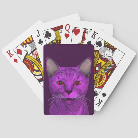Jeu De Cartes Visage de chat rose (dos)