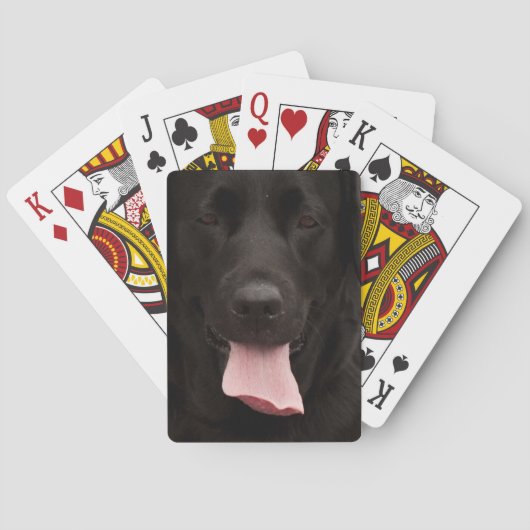Jeu De Cartes Visage de chien noir (dos)