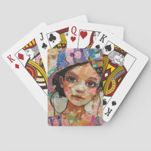 Jeu De Cartes Visage de collage de scrapbook vintage (1)