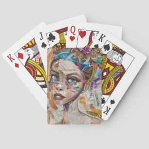Jeu De Cartes Visage de collage de scrapbook vintage (6)