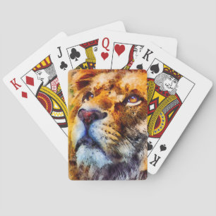 Jeu De Cartes Visage de lion placide