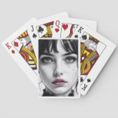 Jeu De Cartes Visage de porcelaine regard d'âme fêlée.  (dos)