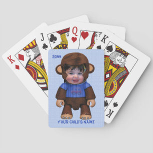 Jeu De Cartes Visage de singe - Garçon (Cartes de Jeu Personnali