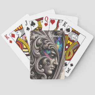 Jeu De Cartes Visage élégant Art Nouveau "Winnie Winner"