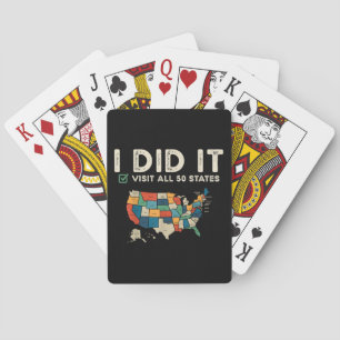 Jeu De Cartes Visité les 50 États américains - Carte de voyage U
