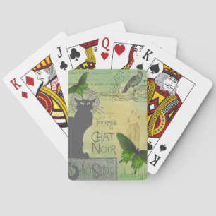 Jeu De Cartes Visite vintage de Paris du Conversation Noir Colla