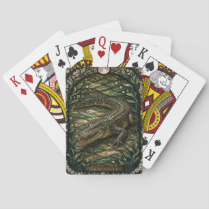 Jeu De Cartes Vitrail Illumina Crocodile Rivière Marée