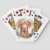Jeu De Cartes Vizsla Christmas Wreath Festive Pup (dos)