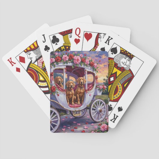 Jeu De Cartes Vizsla Dog Valentine's Day (dos)