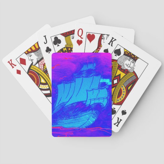 Jeu De Cartes voilier fluorescent 1 (dos)