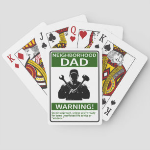 Jeu De Cartes Voisinage personnalisable Papa Signal Vert