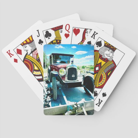 Jeu De Cartes Voiture Citroen sur une remorque en France (dos)