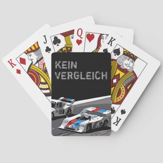 JEU DE CARTES VOITURE DE COURSE - KEIN VERGLEICH (dos)