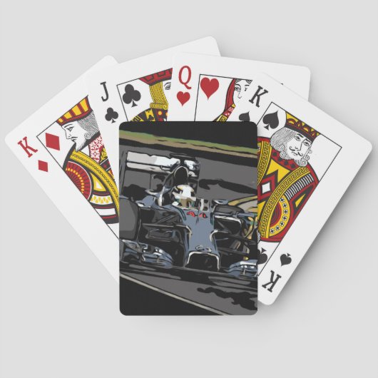JEU DE CARTES VOITURE DE COURSE - NÉE À LA COURSE (dos)