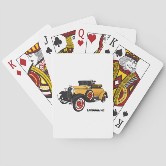 Jeu De Cartes Voiture jaune classique 1931 (dos)