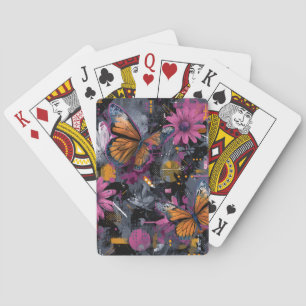 Jeu De Cartes Vol de papillon abstrait vibrant (4)