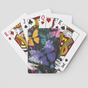 Jeu De Cartes Vol de papillon abstrait vibrant (7)