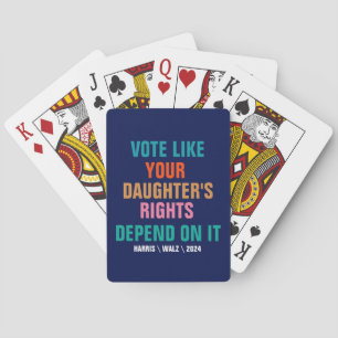 Jeu De Cartes Votez comme les droits de votre fille en dépendent