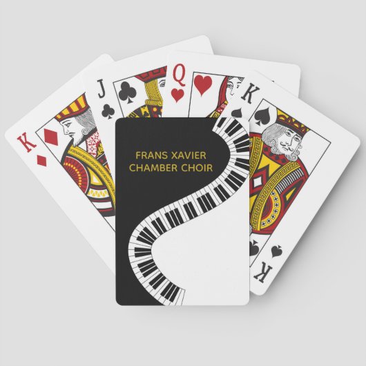 Jeu De Cartes Votre Chorale Nom Piano Keyboard Musical (dos)