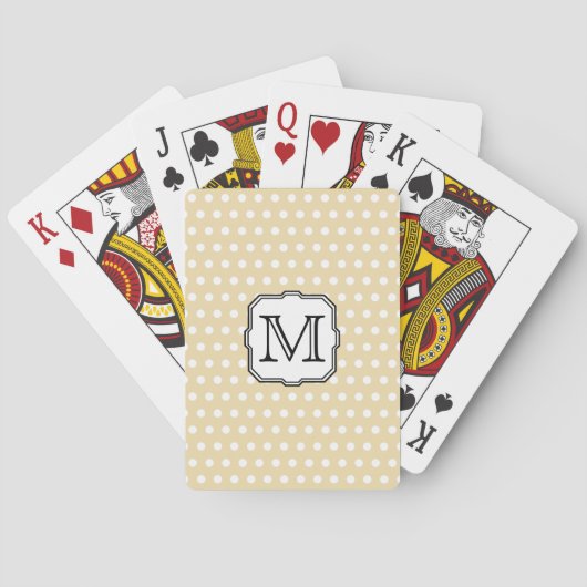 Jeu De Cartes Votre lettre. Monogramme fait sur commande. Point (dos)