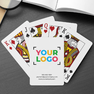 Jeu De Cartes Votre logo ici Clean Business Branding Blanc