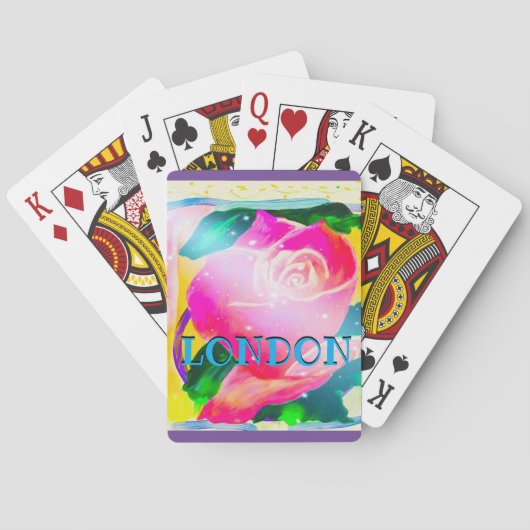 Jeu De Cartes Votre nom avec l'ombre de baisse, faisceaux (dos)