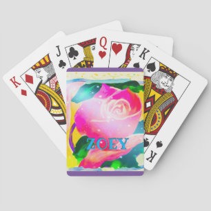 Jeu De Cartes Votre nom avec l'ombre de baisse, faisceaux