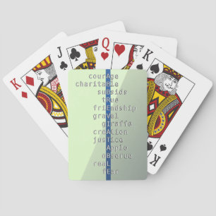 Jeu De Cartes Votre nom ou message avec Crosswords ? Vert