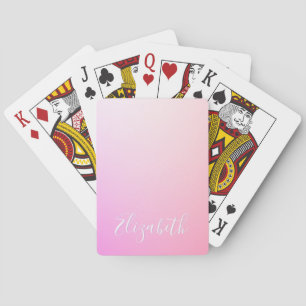Jeu De Cartes Votre nom ou mot   Pink Ombre Gradation