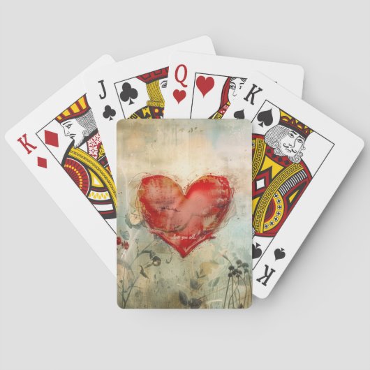 Jeu De Cartes Vous aimez tous le coeur rouge (dos)